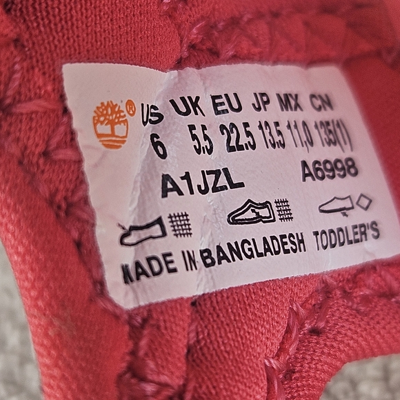 Timberland Adventure Seeker 2-Strap Sandal Navy Pink Toddler SZ 6 Hook & Loop - Picture 10 of 12